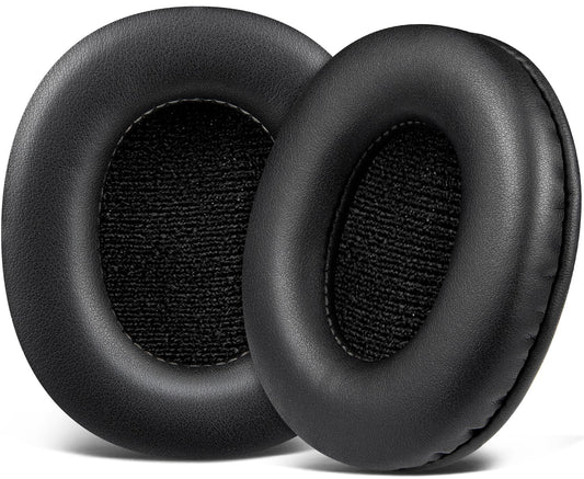 SOULWIT Earpads for Sony MDR-7506/ MDR-V6/ MDR-V7/ MDR-CD900ST Headphones, Ear Pads Cushions with Softer Protein Leather, High-Density Foam - Black