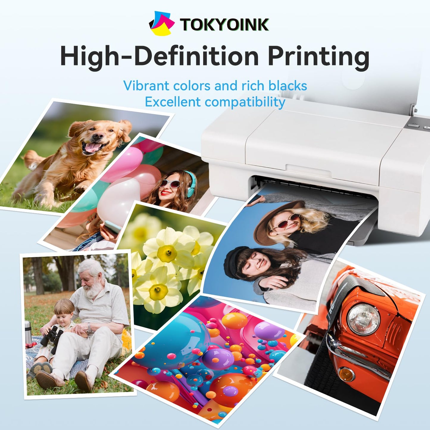 TOKYOINK 67XL Ink Cartridges Compatible for HP67 HP Ink 67 Black/Color Combo Pack for DeskJet 2855e 2827e 2800e 4255e 2755e 2700e 2852e 2700 4155e