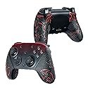 SHADOW BOOLT Controller Grips for GameSir G7 Pro, Skin kit,Anti-Skid, Multi-Texture, Sweat Absorption, Pre-Cut Grips Tape (Black, Red & Metallic Grey