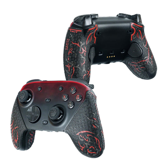 SHADOW BOOLT Controller Grips for GameSir G7 Pro, Skin kit,Anti-Skid, Multi-Texture, Sweat Absorption, Pre-Cut Grips Tape (Black, Red & Metallic Grey
