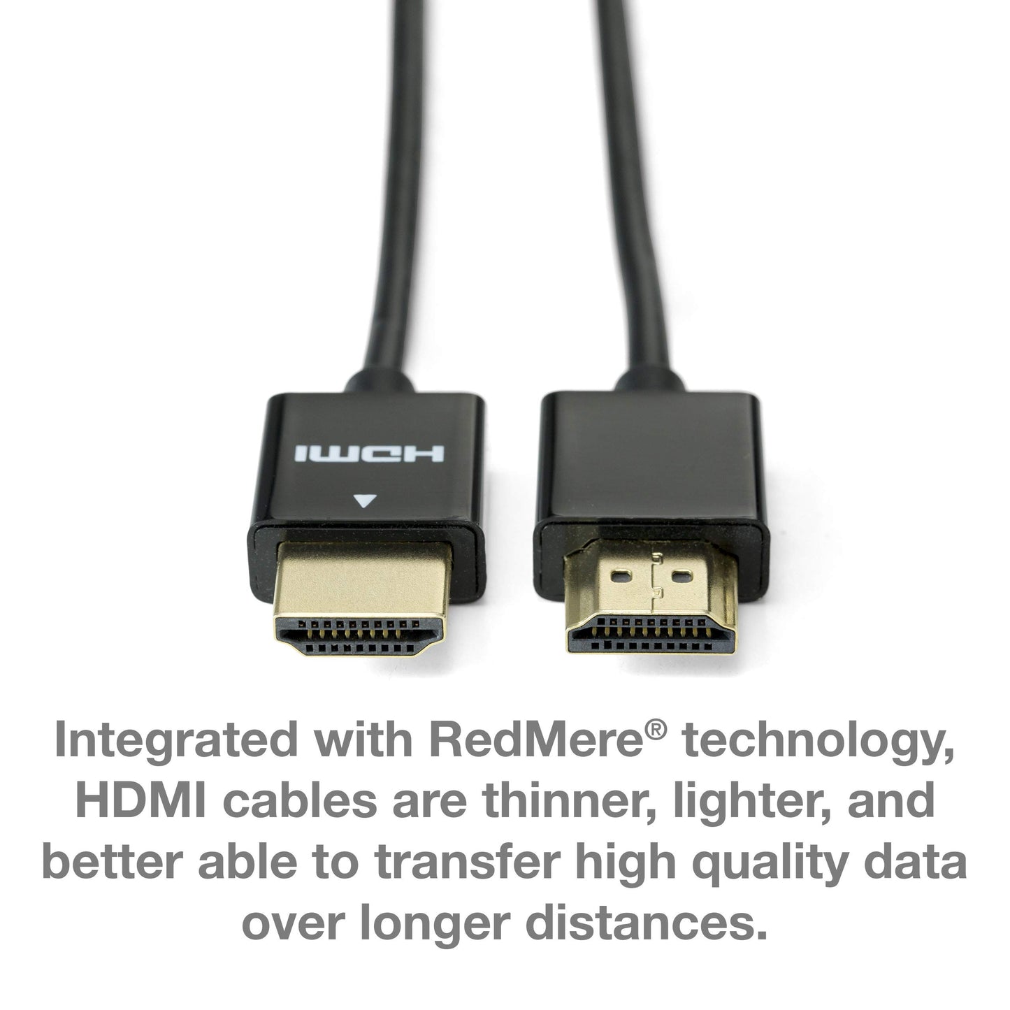 NTW High Performance Ultra Slim HDMI Cable (16.5ft) Premium High Speed Ultra Thin HDMI cable with RedMere Technology, 1080p, 4K HDR, 10.2Gbps, 36AWG