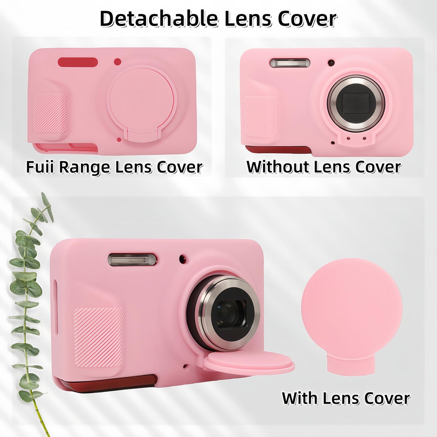 SZHSYJY Case for Kodak PIXPRO FZ55,FZ55 accessories,Soft Silicone Protective Case Removable Lens Cover,Comes with 2 Screen Protectors and 1 Wrist