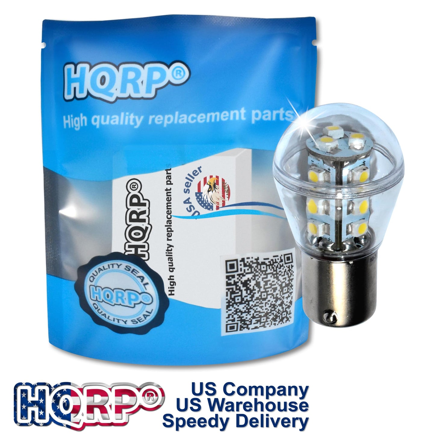HQRP 2-Pack Headlight LED Bulb Compatible with Craftsman DGS6500 DGT6000 LT1000 LT2000 LT2500 LT4000 T110 T120 T130 T150 T2600 YT4000 YT4500 YTS3000