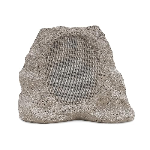 Victrola Rock Speaker Connect, Stone, Wireless Outdoor with Bluetooth 5.3, 22-Hour Battery Life, with Solar Charging, Link Up to 20 Rock Speakers
