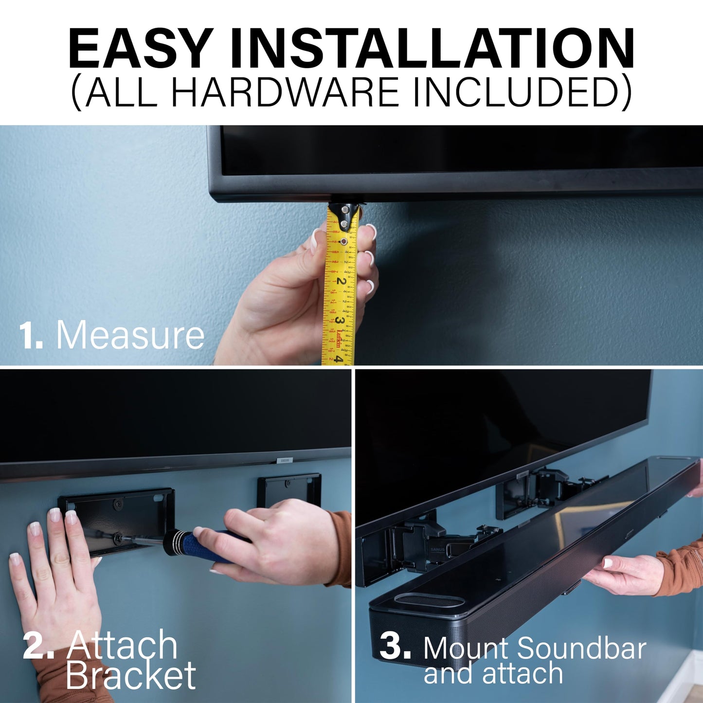 Sanus Universal Extendable Soundbar Wall Mount - WSBWM1-B2