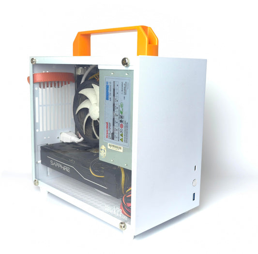 SharGwa PC K77s Matx Case Small Compact Mini Tower Gaming PC Case Supports 28cm GPU 120 Water Cooling and ATX/SFX Power Supply (with Transparent