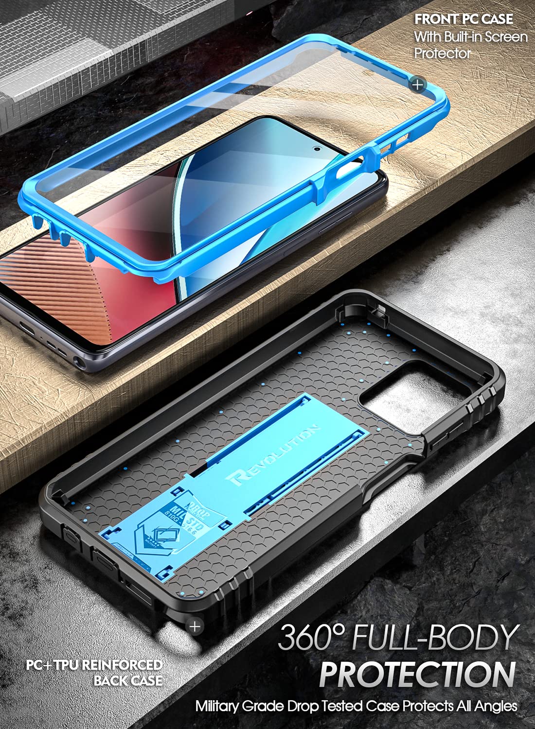 Poetic Revolution Case for Motorola Moto G Stylus 4G 2023 [Not Fit 5G Version], [20FT Mil-Grade Drop Tested], Full-Body Rugged Shockproof Cover