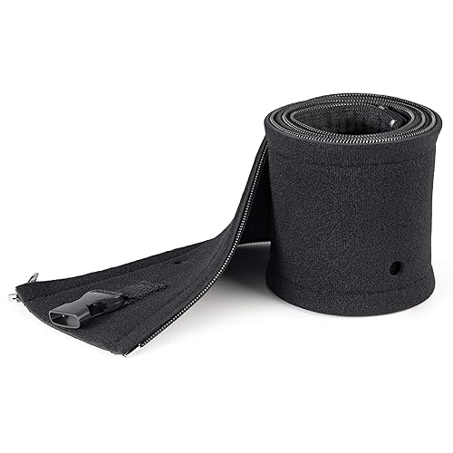StarTech.com 40" (1m) Neoprene Cable Management Sleeve with Zipper & Buckle - 1.2" (3cm) Diameter - Computer/PC Power/Network/AV Cord Cover/Manager