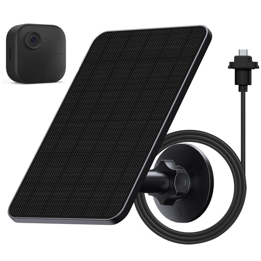 Solar Panel for Blink Camera, 4W Solar Panel Charger Compatible with New Blink Outdoor 2K+/4(4th Gen), USB-C Port, IP65 Waterproof Rubber Plug, 13.1ft