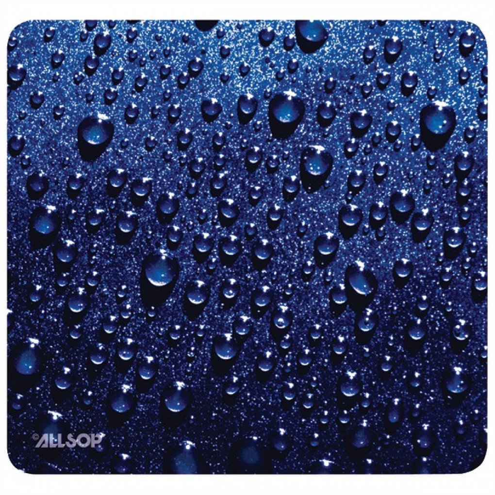 Allsop Naturesmart Mouse Pad, Raindrops Design, 8 3/5"" x 8""