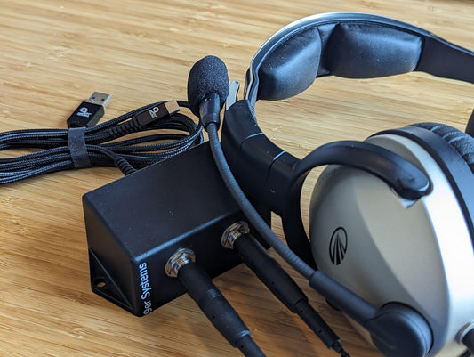 9er Systems Aviation Headset to USB Adapter (GA Dual Plug)