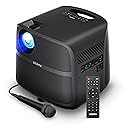 ION Portable Outdoor 720P HD LED Projector with Bluetooth, 70W Speakers, Microphone and Rechargeable Battery for Movie and Karaoke Evenings - USB