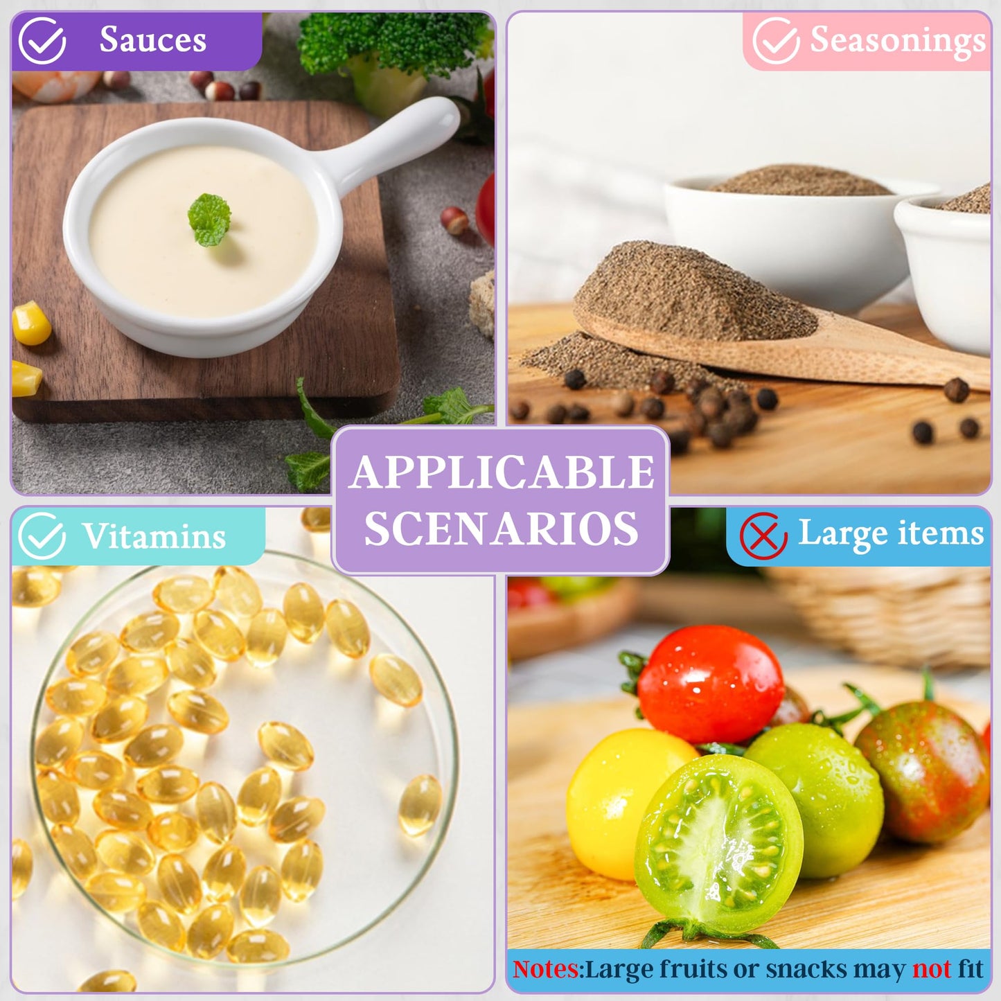 6-Pack 1.6oz Salad Dressing Containers with Lids, Leakproof Reusable Stainless Steel for Lunch Boxes, Sauces, Picnics, Travel & Kitchen Storage