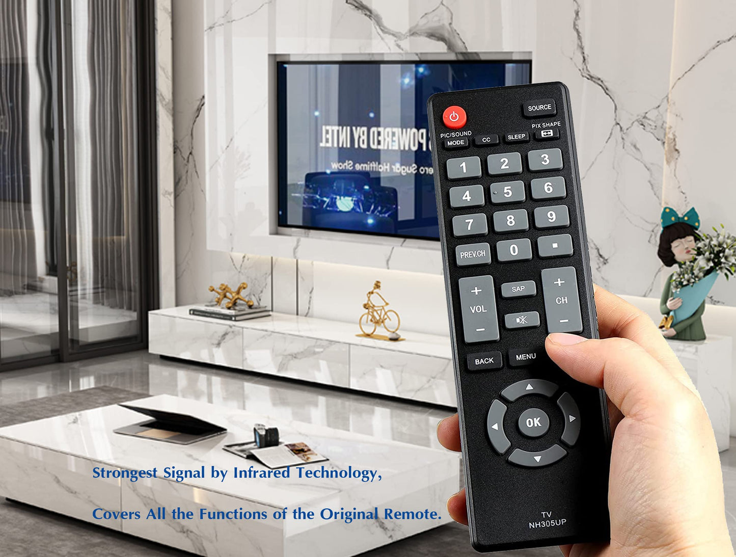 Replacement Remote Control for Emerson TV LF501EM4 LF501EM4F LF501EM5F LF501EM6F LC320EM3FA LF461EM4 LF461EM4A LF402EM6 LF402EM6F LF501EM4A Funai