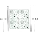 Universal, Adjustable Mounting Bracket Kit with Cable Organizer for Flat Panel TV, Under Desk Wire Management, Hiding Cords & More | (4, White)