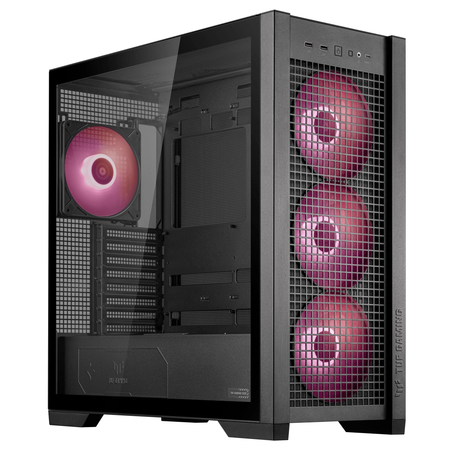 ASUS TUF Gaming GT302 ARGB ATX Mid-Tower Case Four 140x28mm ARGB Fans for Airflow & Static Pressure, Interchangeable Panel, Detachable top Panel