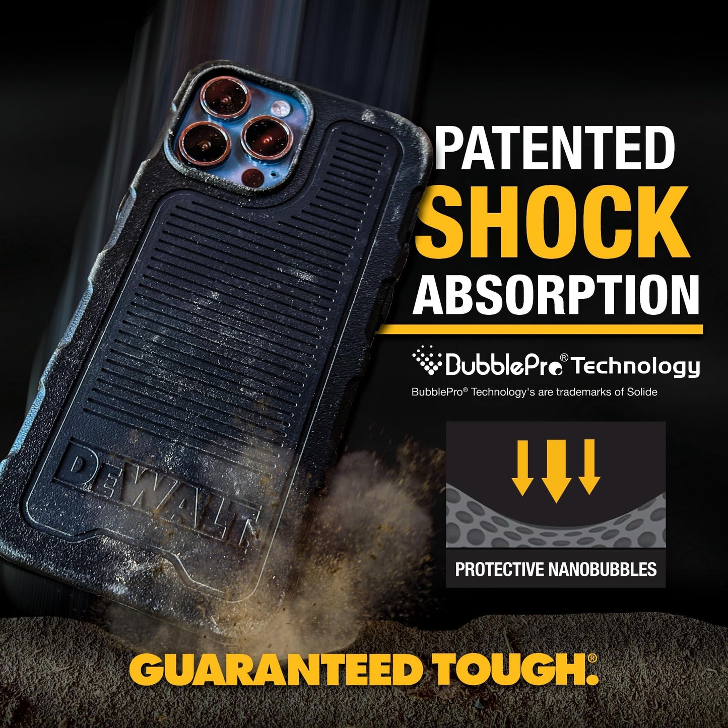 DEWALT Heavy Duty Strong Magnetic for iPhone 14 Pro Max Case Fits MagSafe, Drop Resistant Impact Protective Back Cover, Shockproof Slim Fit for iPhone