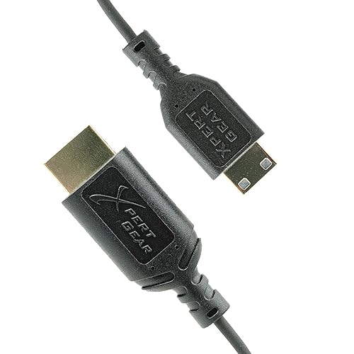 Xpert Gear HDMI to Mini HDMI 2.0 Cable, [0.5M / 1.64FT], Ultra Thin, 2.5mm OD, 18Gbps, (Type A to Type C), Premium High Speed, 40AWG Coaxial, 4K UHD