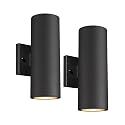 Ken & Ricky Outdoor Wall Sconce Lights, Black Exterior Lighting Fixtures, Outside Porch Lights Outdoor Wall Light Fixtures for House Garage Front Door
