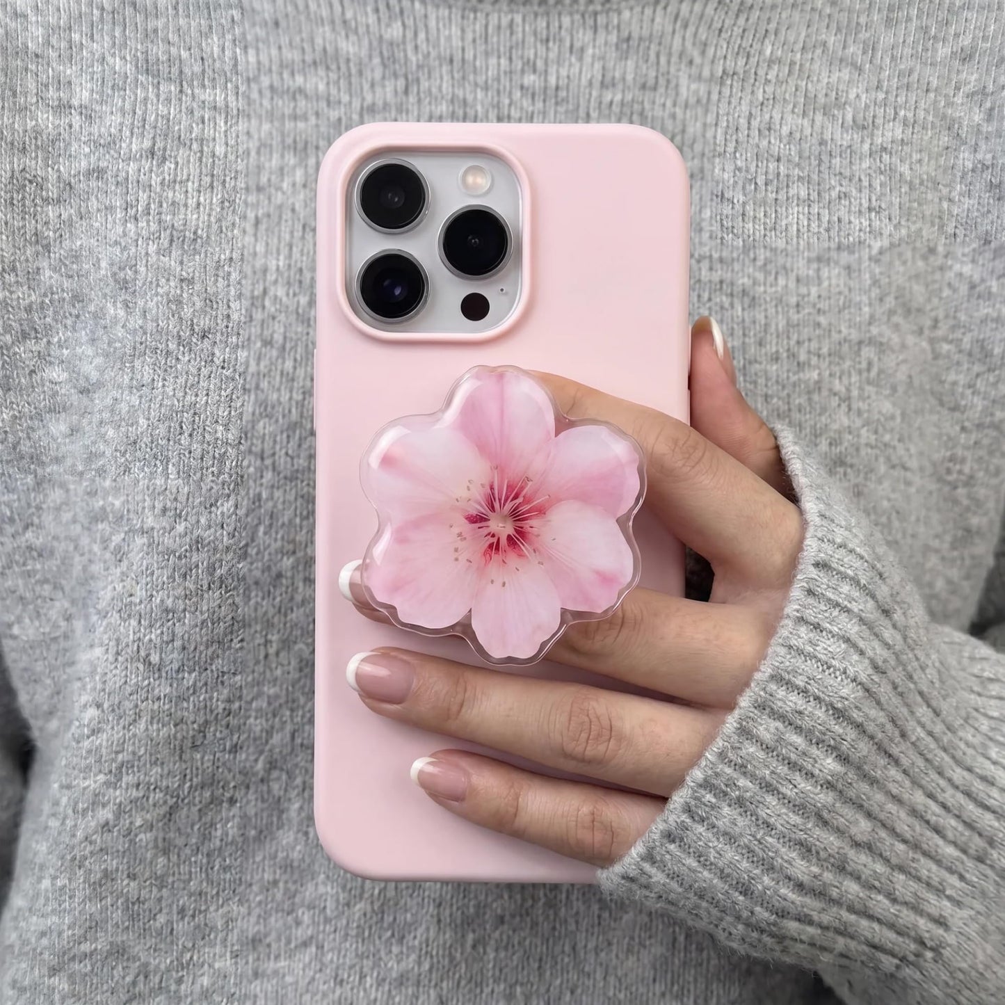 Phone Grip for MagSafe, Magnetic Holder, Strong Magnet, Phone Stand - Flower Shape Aesthetic Design