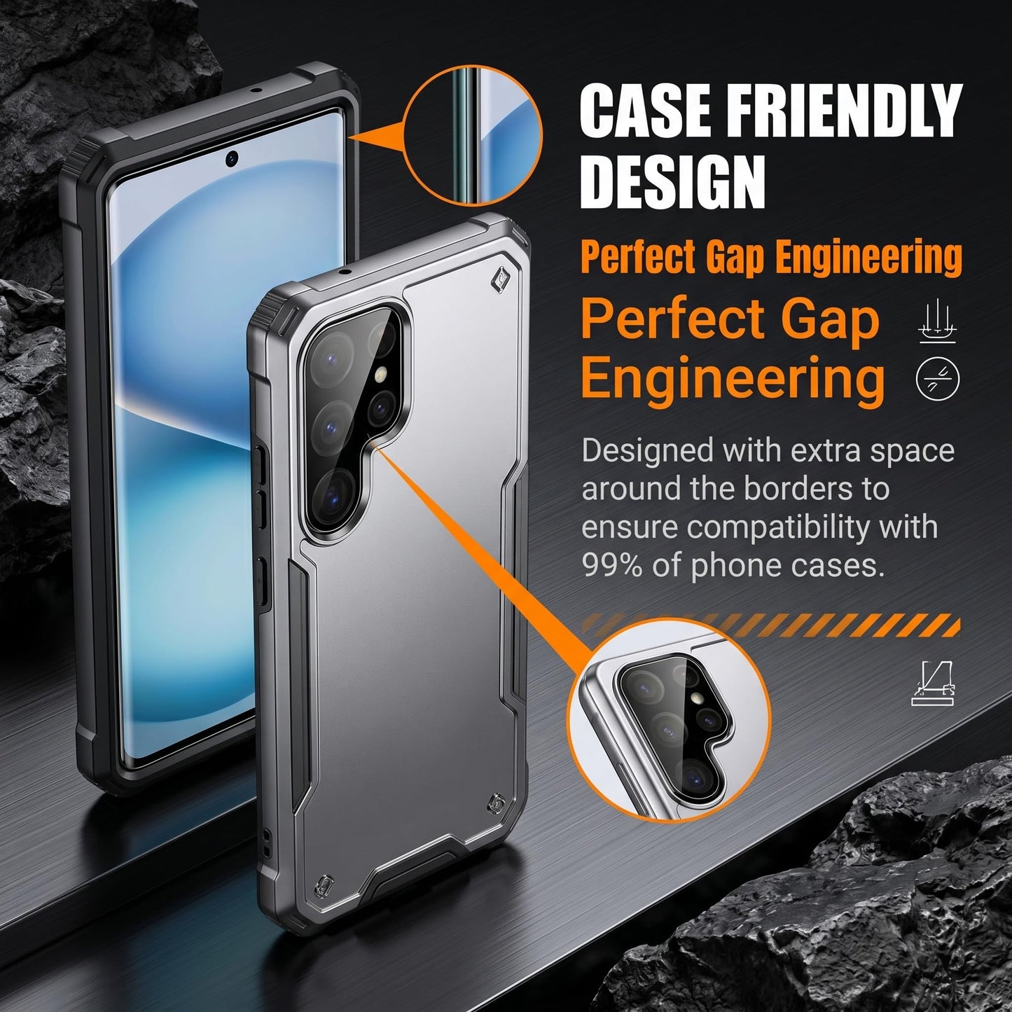 2 Pack Galaxy S23 Ultra Screen Protector, HD Clear Tempered Glass,2 Pack Camera Lens Protector, Fingerprint Unlock,3D Curved Full Coverage,Scratch