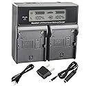 Kastar BPU60 Smart LCD Dual Fast Charger Replacement for Sony BP-U60, PMW-100, PMW-150, PMW-160, PMW-200, PMW-300, PMW-EX1, PMW-EX1R, PMW-EX3