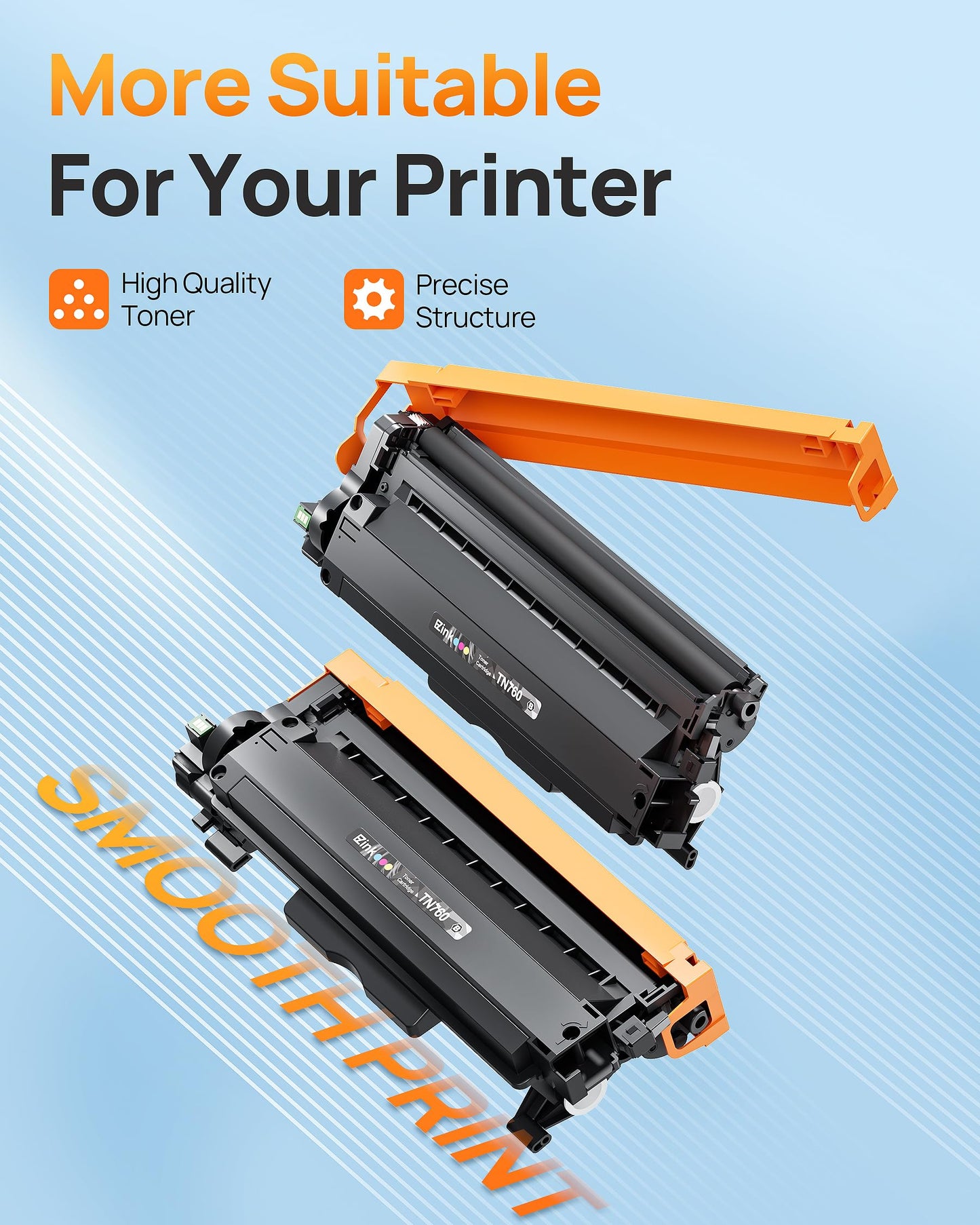 E-Z Ink Compatible Brother TN760 Toner Cartridges Replacement for TN760 730