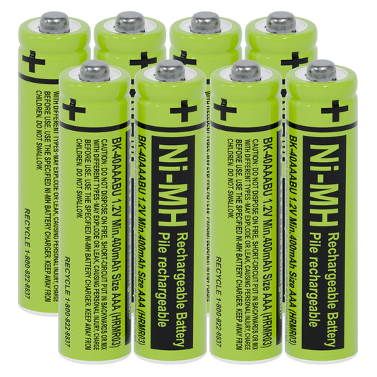 RocketBus 8-Pack BK-40AAABU Replacement Battery for Panasonic Cordless Phone