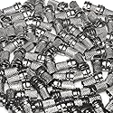 UHANGETH F Type Coaxial Cable Screw On Connector Twist On Type Fitting for RG6 Coax Adapter Plug (100 Pack)