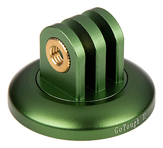 Fotodiox GoTough Green Tripod Adapter Version 2 - Metal 1/4”-20 Tripod Adapter Compatible with GoPro HERO3, HERO3+, HERO4, HERO5, HERO6, HERO7 2-Prong