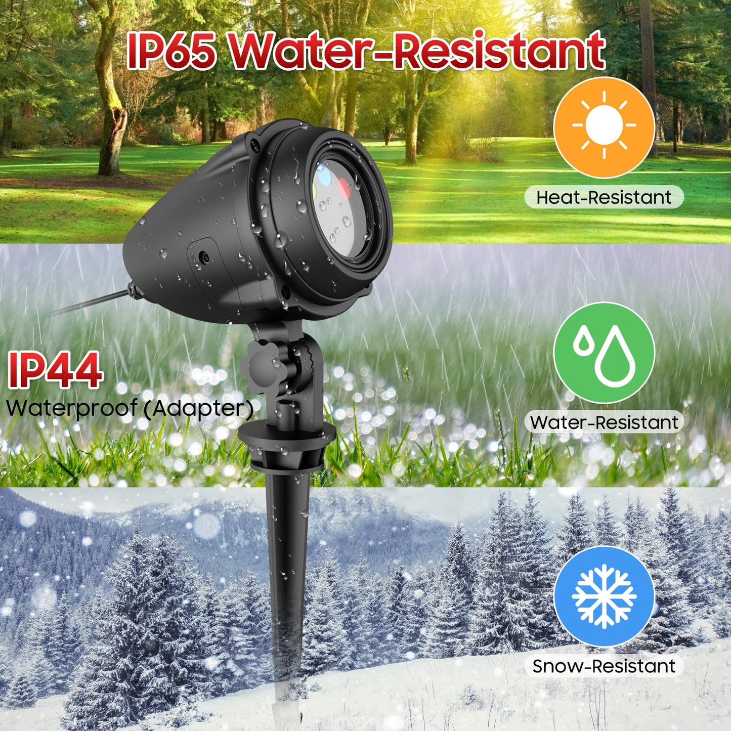 Outdoor Projector Lights, RGB Firefly Laser Lights Outdoor, IP65 Waterproof Garden Landscape Lighting for Yard House Patio Pool, Moving Galaxy Star