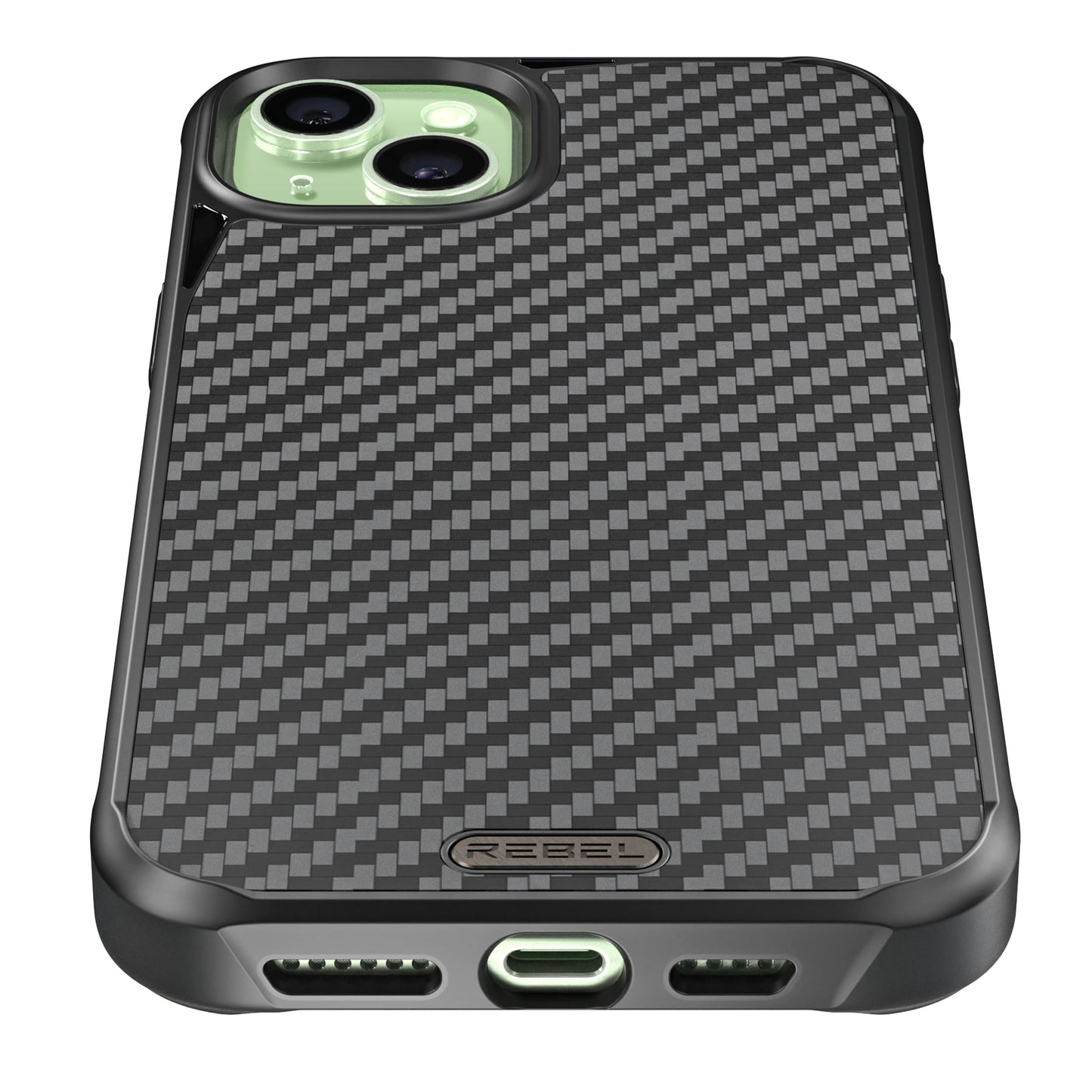 REBEL Case for iPhone 15 Plus [Gen-5 Aramid Fiber] Strong MagSafe Compatible, Grippy Sides, Shockproof Corners, CNC Metal Buttons, Upgraded Protective