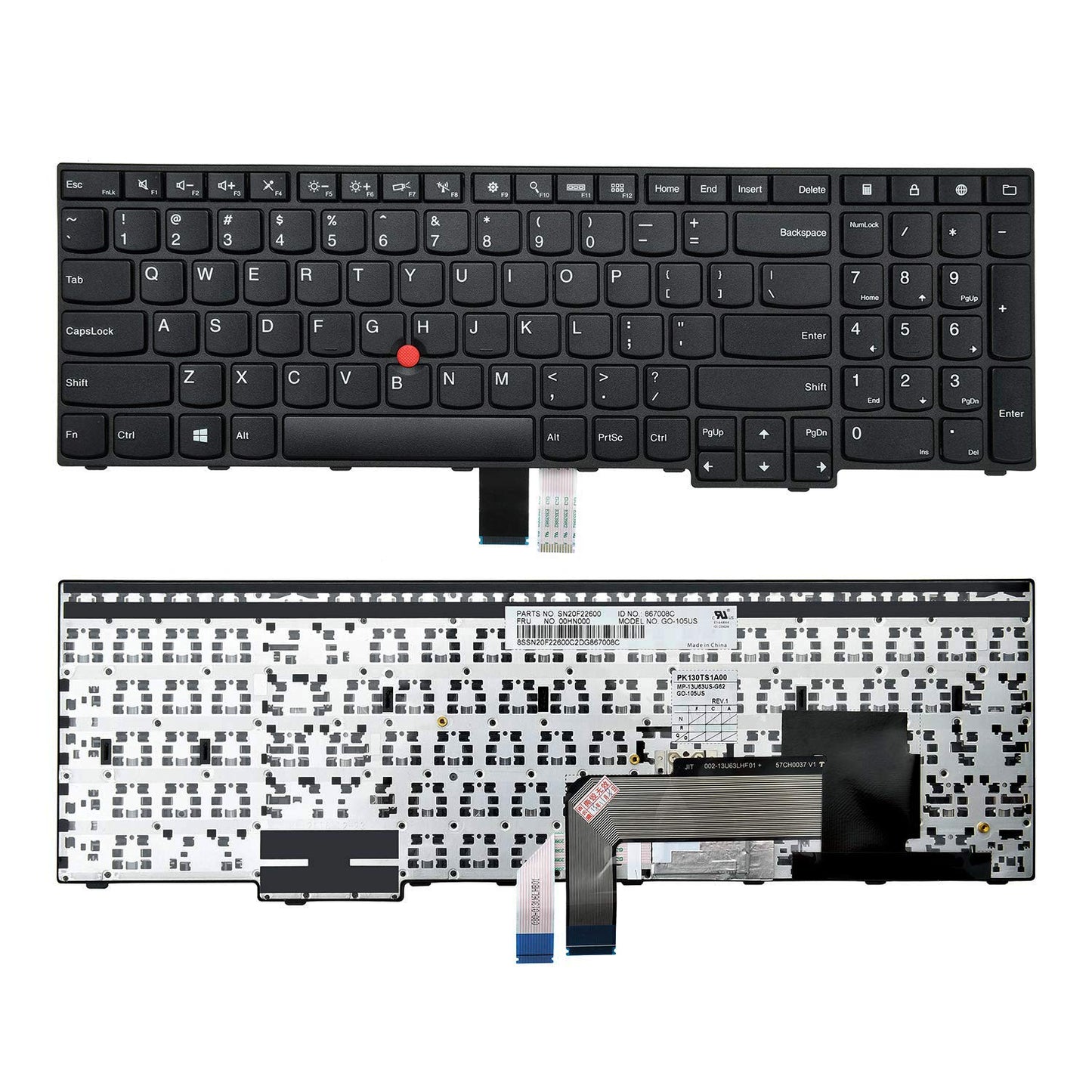 AUTENS Replacement Keyboard for Lenovo ThinkPad E550 E550c E555 E560 E565 Laptop No Backlight…