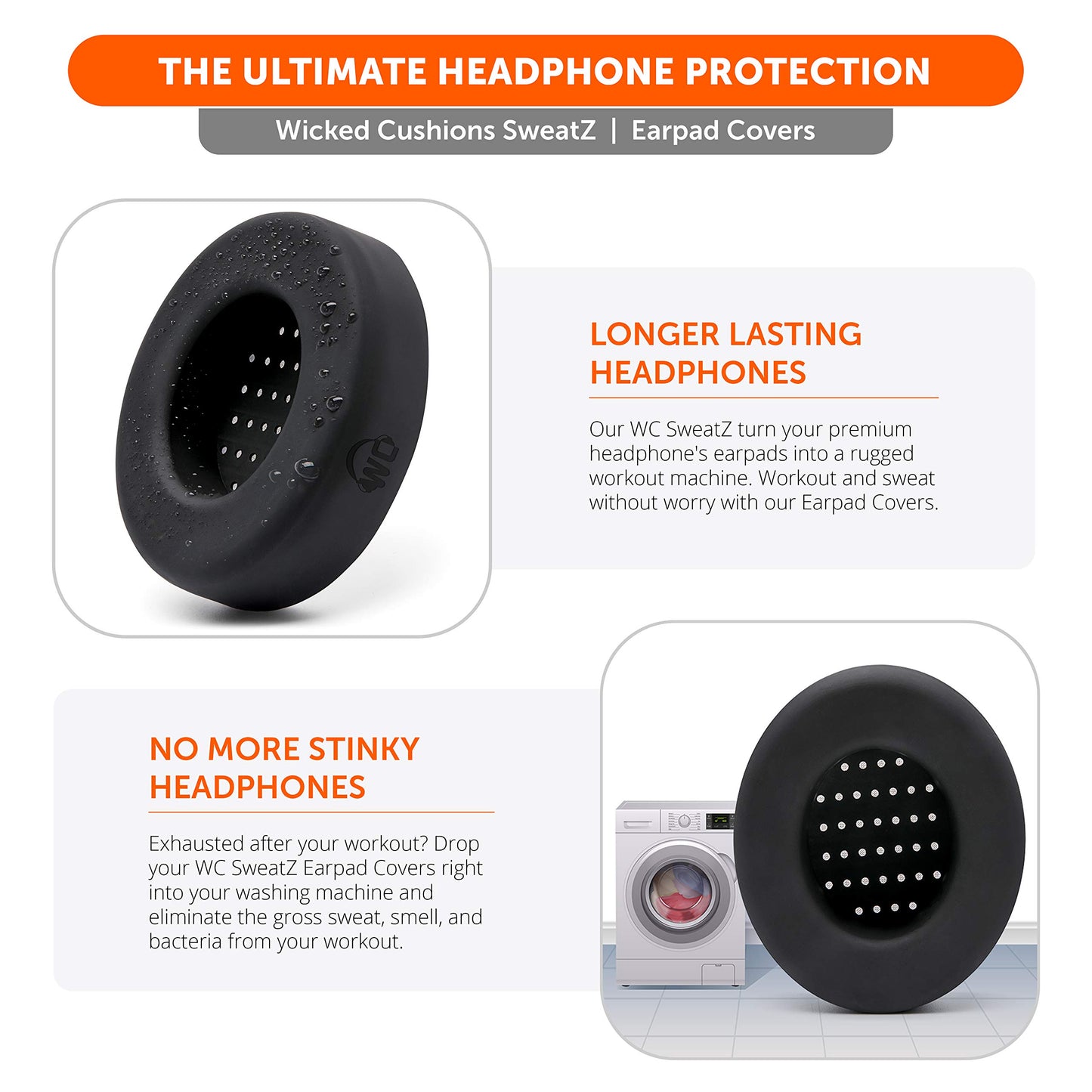 WC SweatZ Studio - Patented Earpad Covers for Beats Studio 3 (A1914) & Beats Studio 2 (B0500 /B0501), Made by Wicked Cushions | Sweatproof & Easily