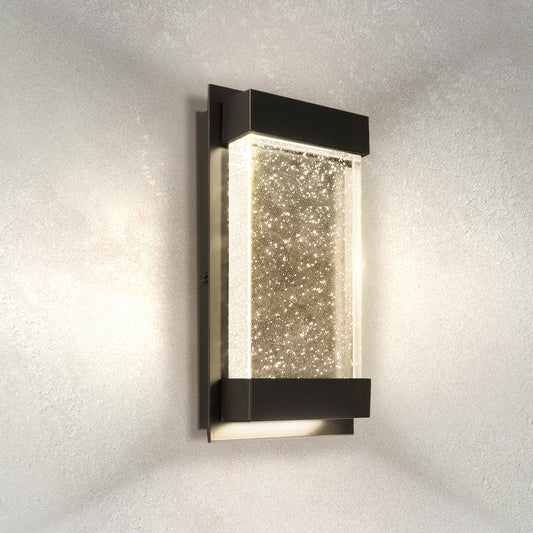 ASD LED 12" Bubble Glass Wall Light Fixture, Outdoor & Indoor Seeded Sconce | 3CCT, Waterproof, Dimmable, Up-Down Glow, ETL Listed | 22W 500LM