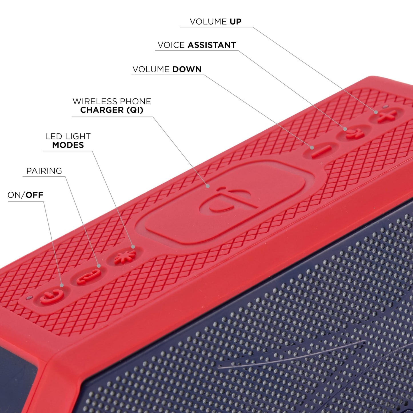 Altec Lansing - Portable Bluetooth Speaker HYDRABLAST 2.0, Waterproof IP67, 20W Output Power, Magnetic Bluetooth Speaker (Boston Red Sox)