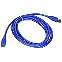 iMBAPrice Superspeed 5Gbps 10-Feet USB 3.0 A to Micro B Charger/Data/Sync Cable for Samsung Galaxy S5/Note 3/ Note 4, Blue (iMBA-U3MC-10BL)