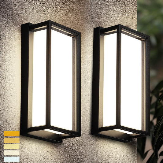 iYogaled Dimmable Modern Outdoor Wall Light Fixtures, 1400LM Waterproof Porch Lights Outdoor Wall Sconce, 2700K-5000K 5 Color Temperature Exterior