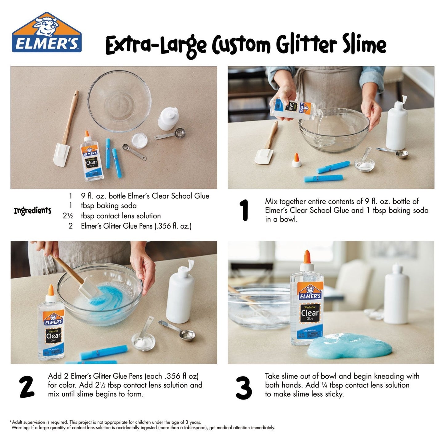 Elmer's washable clear glue 4 count