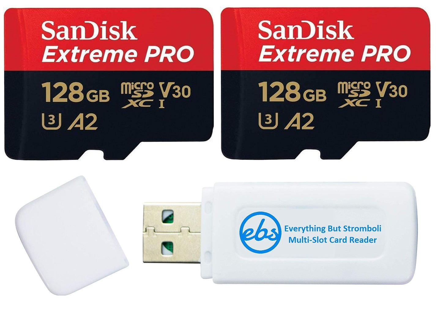 SanDisk 128GB Extreme Pro Micro SD Memory Card Works with GoPro Action Camera Hero 12 Black SDSQXCD-128G-GN6MA V30 U3 Bundle with (1) Everything But