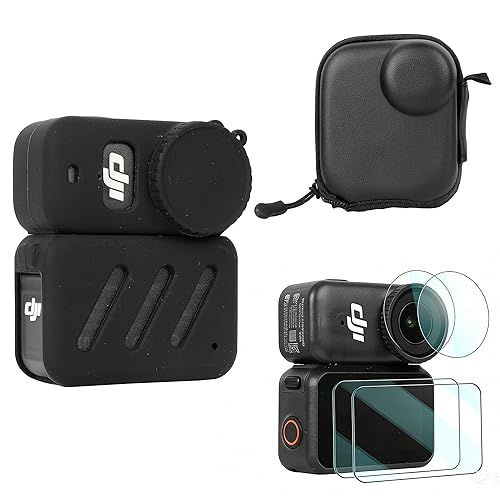 PellKing Ultimate Protection Kit for DJI Osmo Nano Camera - [3-in-1] Tempered Glass Screen/Lens Protector, Full Body Silicone Cover Case & Portable