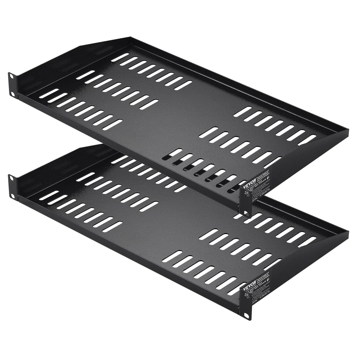 VEVOR 2PCS 1U Server Rack Shelf, Universal Vented Rack Mount Cantilever Tray for 19 inch Network Equipment Rack & Cabinet, 10" Deep Rack Mount Shelf