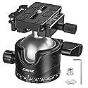 CAVIX Lever Tripod Ball Head, Low Gravity Metal Ball Head Camera Tripod Head 44lbs/20kg Load, Panoramic Ball Head, with 1/4" Arca Swiss Quick Release