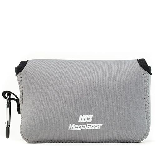 MegaGear Fujifilm X100F, X100T, X100S Ultra Light Neoprene Camera Case, with Carabiner - Gray - MG1095