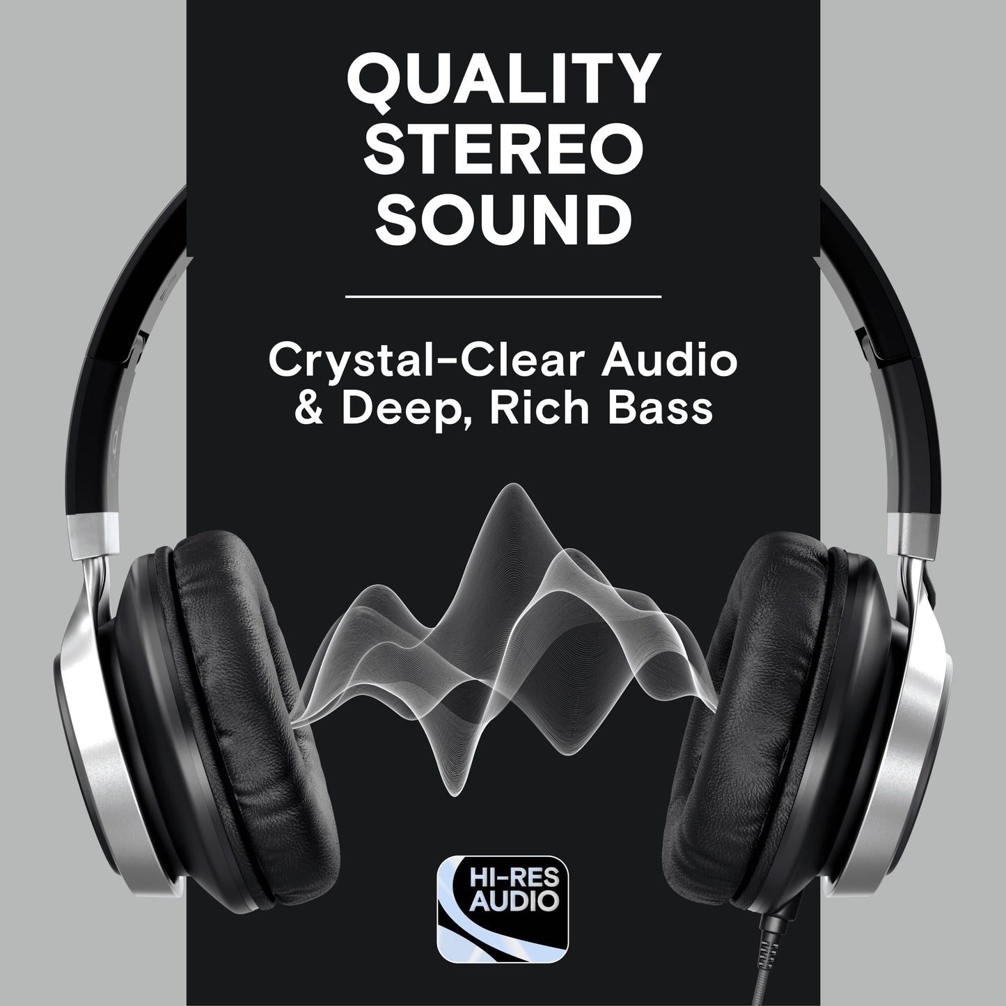 ARTIX CL750 Wired Headphones with Mic - Noise Isolating On-Ear Headphones for Computer and Laptop Wired, Plug in Corded Headphone with Wire (Foldable
