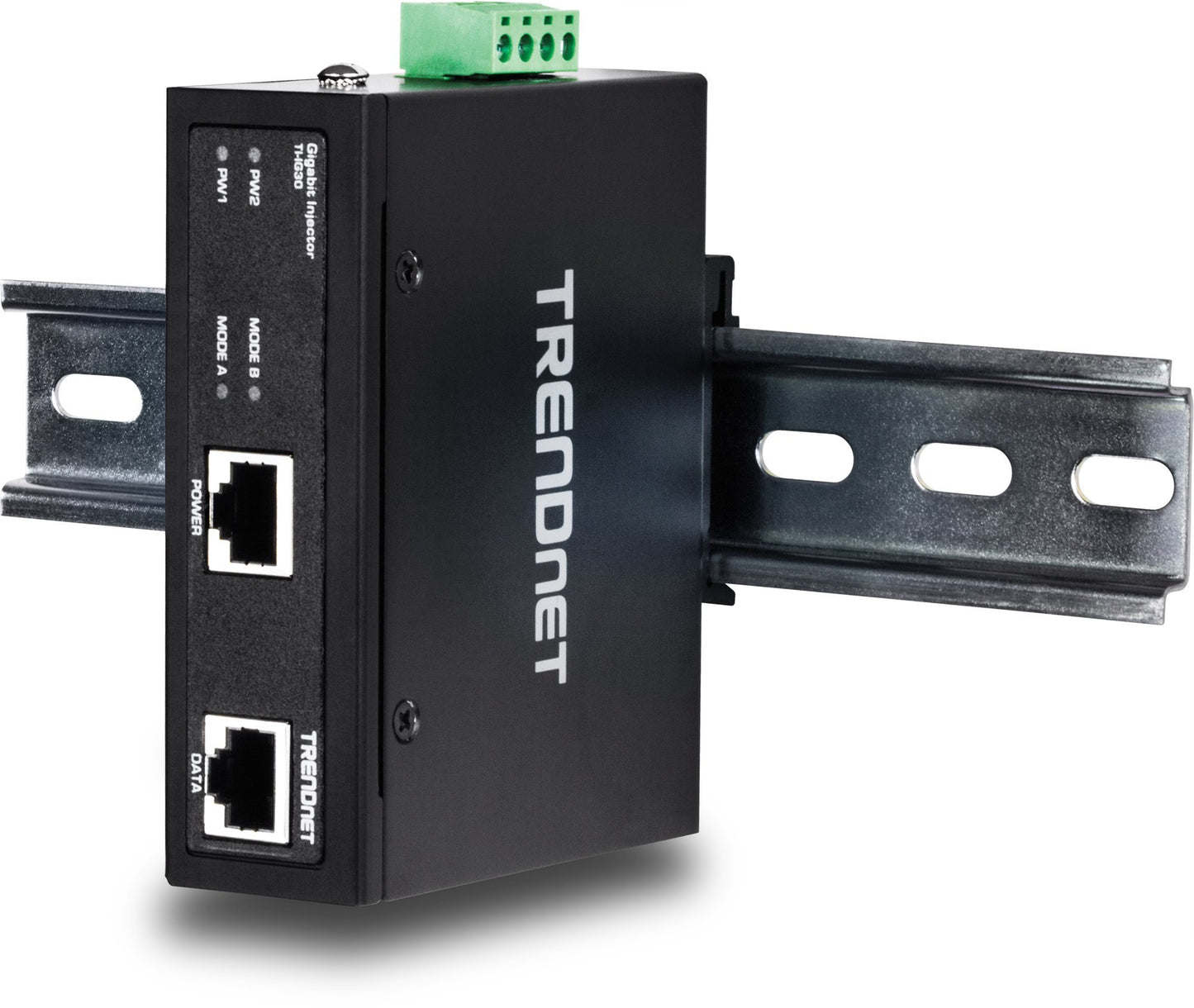 TRENDnet Hardened Industrial Gigabit PoE+ Injector, DIN-Rail, Wall Mount, IP30 Rated Housing, DIN-rail & Wall Mounts Included, TI-IG30 (Renewed)