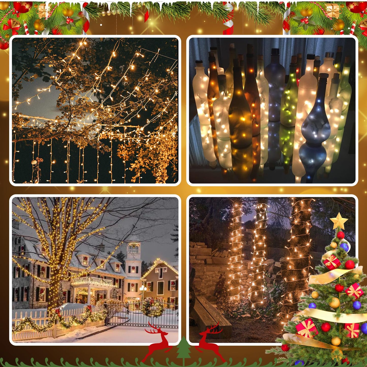 Heyworld Soft Twinkle Lights,100 Led Slow Twinkling Christmas Lights on White Wire Cord, UL Approved 27 Ft, Connect Up to 25 Sets,Indoor Outdoor