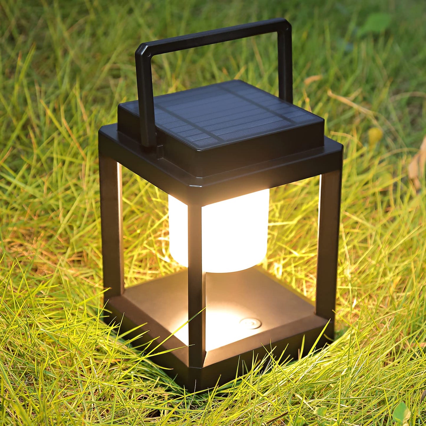 LETRY Outdoor Table Lamp, Brightness LED Nightstand Lantern, Portable Rechargeable Solar Lamp Waterproof, Touch Control Outdoor Lamps Cordless Lights
