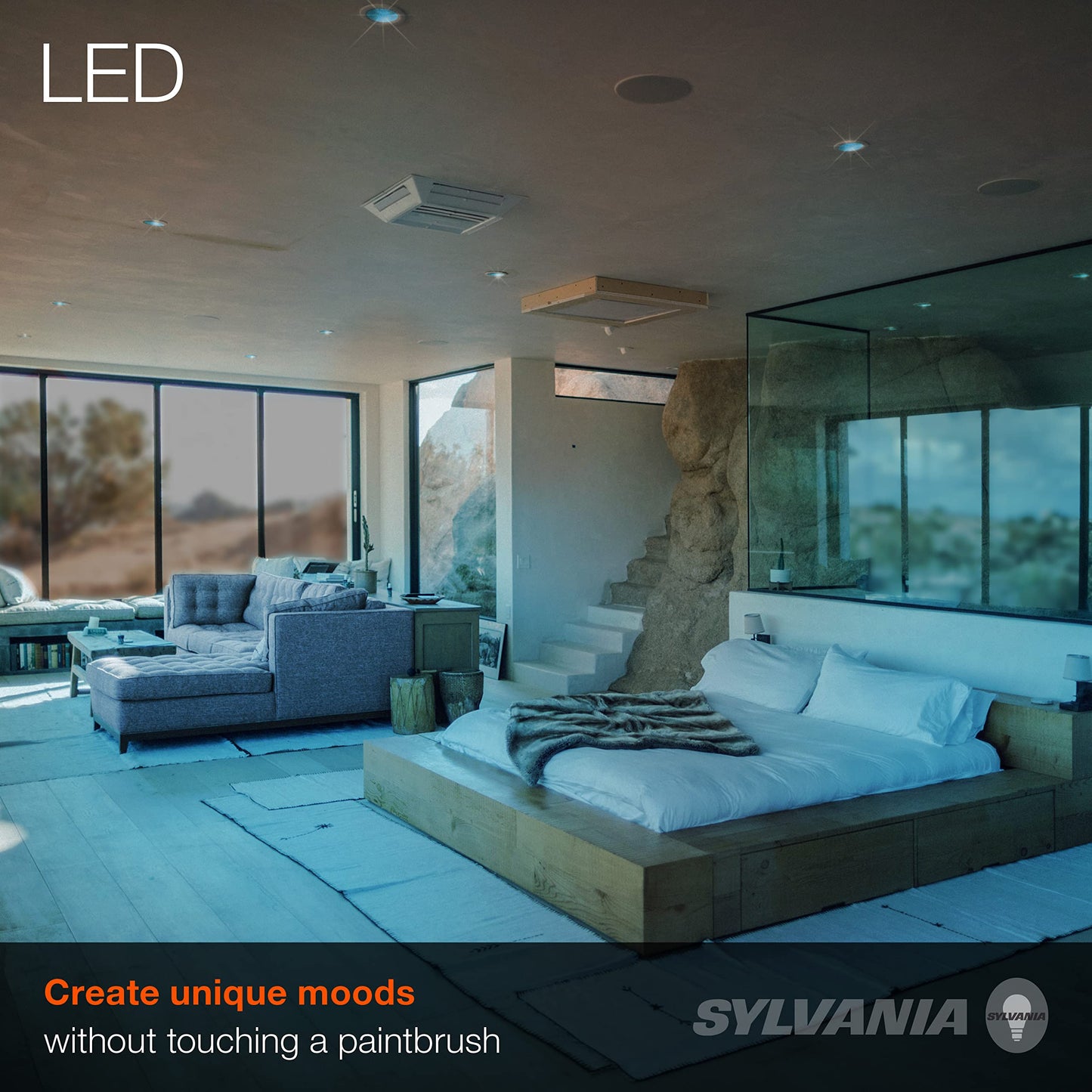 Sylvania LED Flood PAR38 Blue Light Bulb, Efficient 9W, Non-Dimmable, 5 Year, E26 Medium Base - 1 Pack (40830)