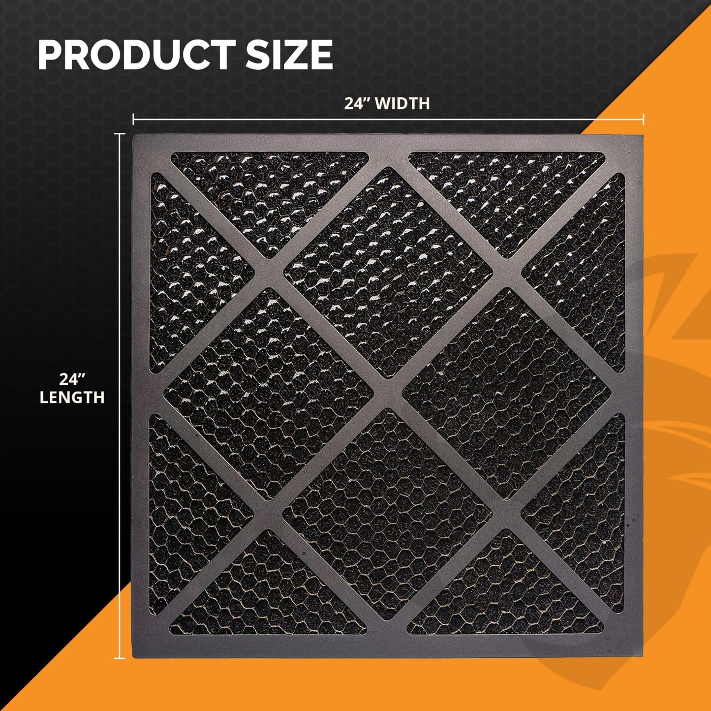 Tiger Tough HEPA 500 Activated Carbon Filter - Replacement Air Purifier Filter for Air Scrubbers, Odor Removal & VOC Control - Compatible with HEPA